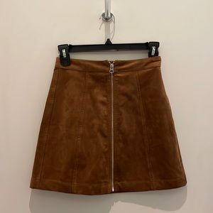 Wilfred Free Brown Suede Mini Skirt